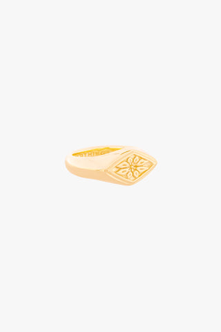 Azulejo Pinky Ring Gold Plated