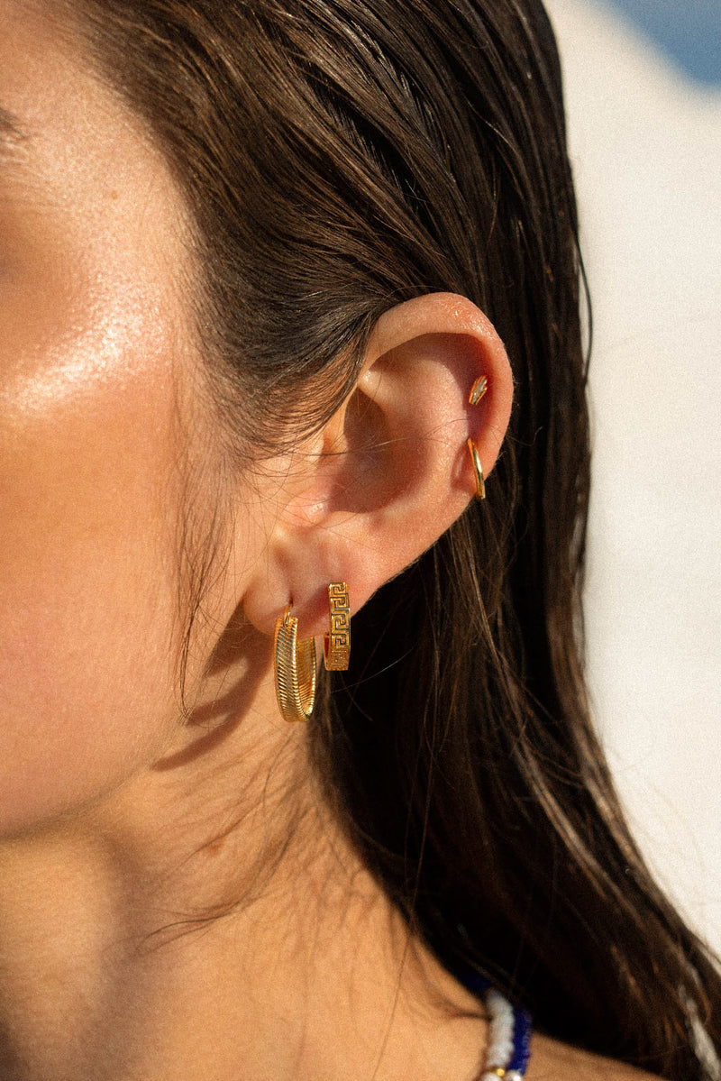 Iconic hoop gold plated