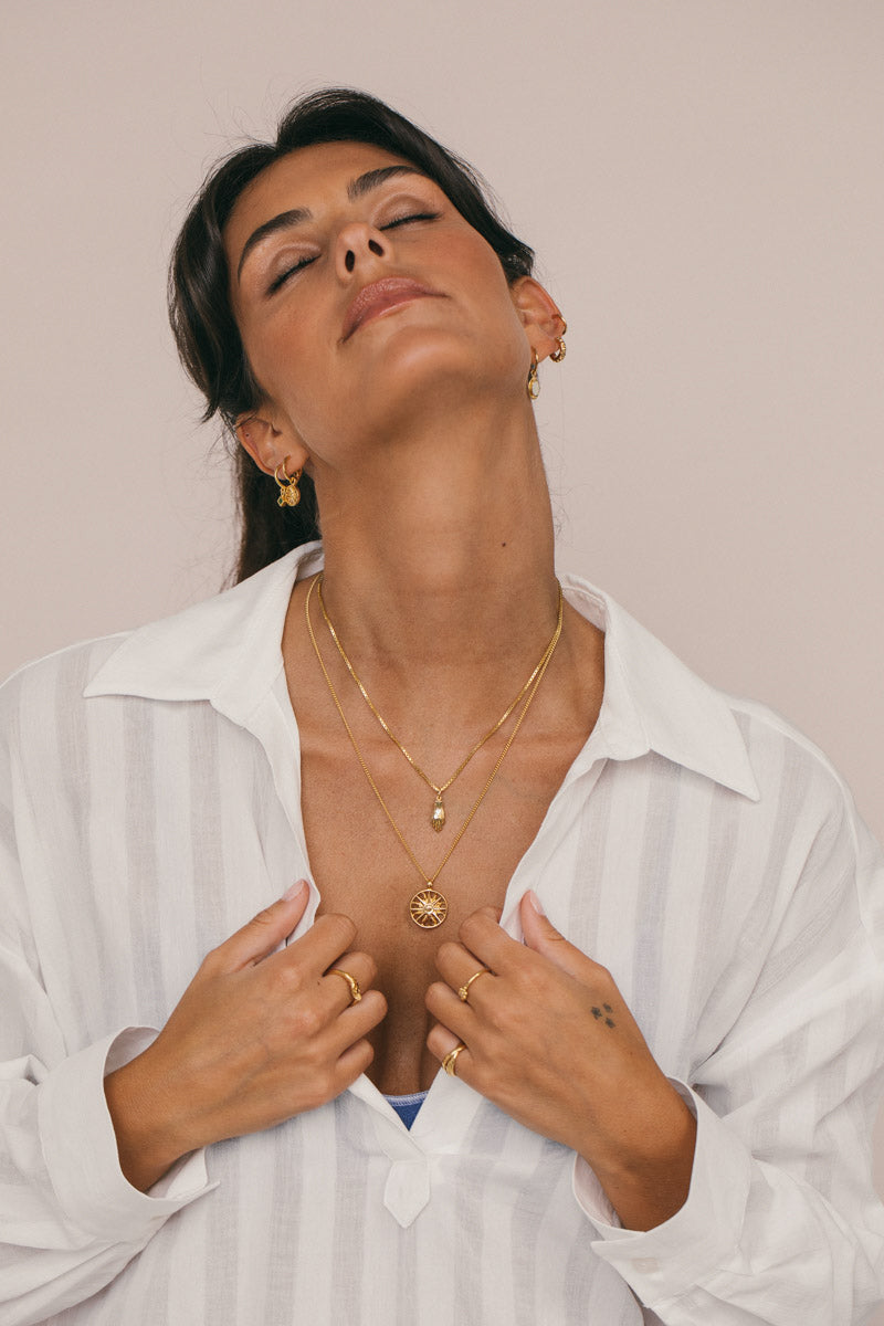Ilios necklace gold plated