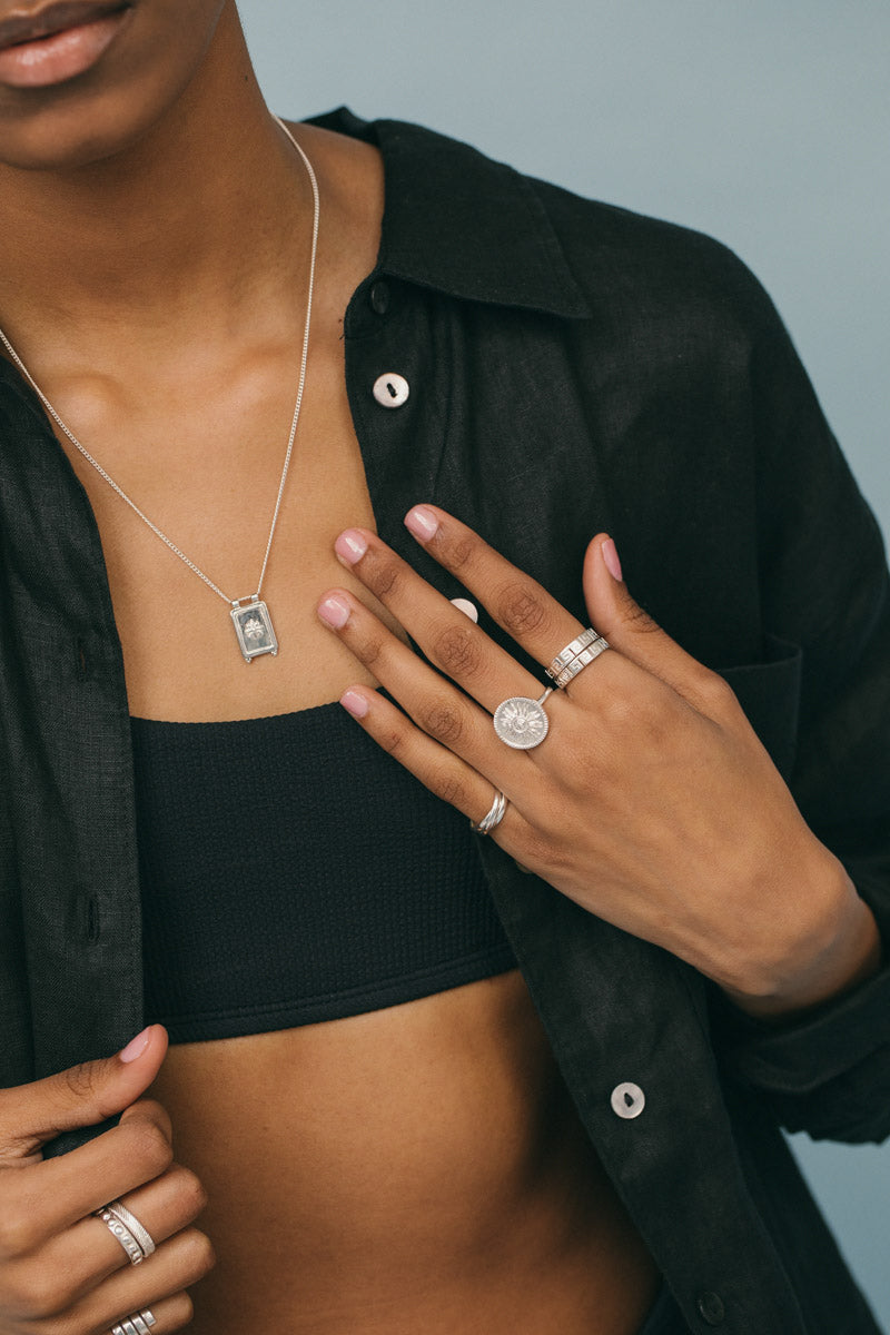 Helios ring silver