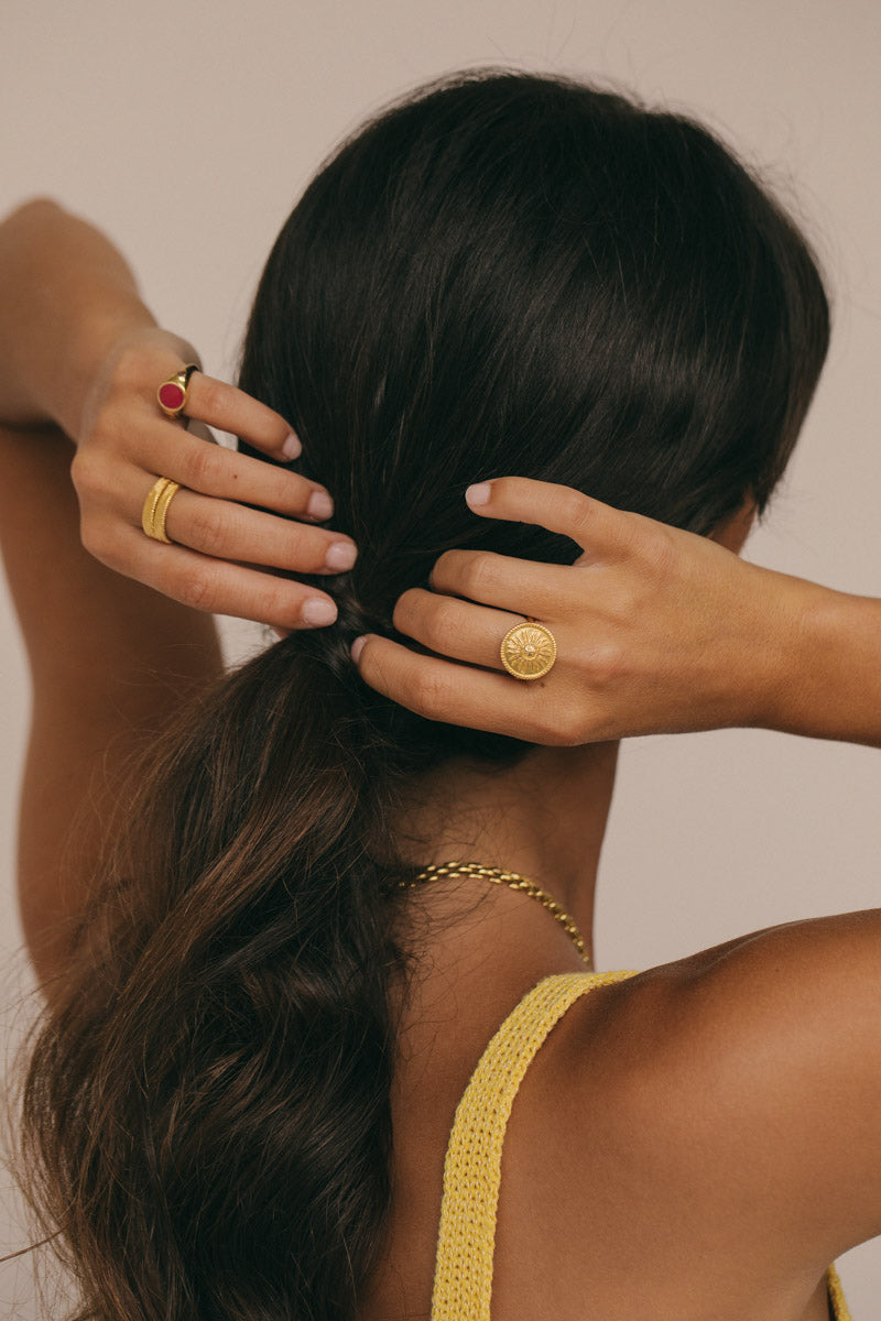 Helios ring gold plated