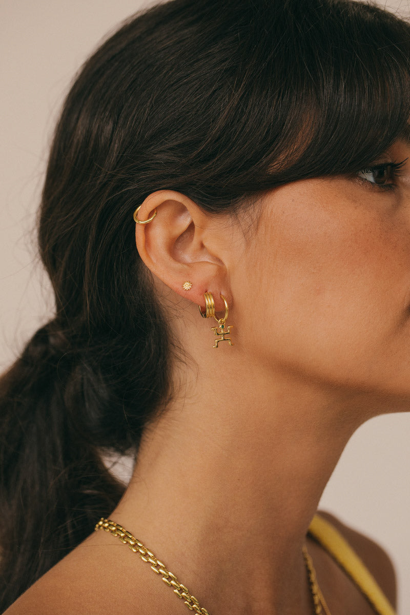 Yannis hoop gold plated