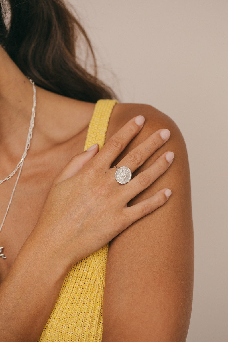 Helios ring silver