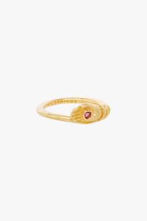 Hamsa hand ring gold plated