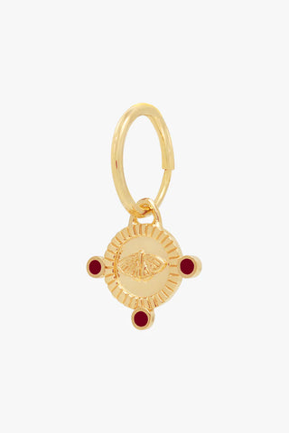 Passion Coin Hoop Gold Plated