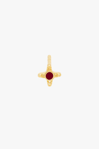 Ruby Romance Stud Gold Plated