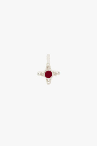 Ruby Romance Stud Silver