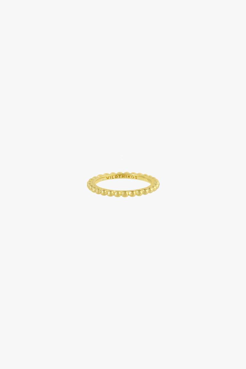 Small dots stacking ring gold plated