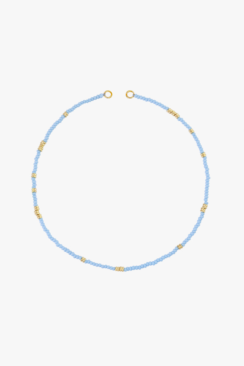 Blue clasp necklace gold plated