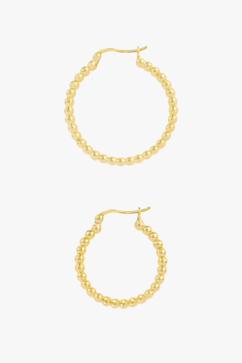Dots hoop gold plated 30mm