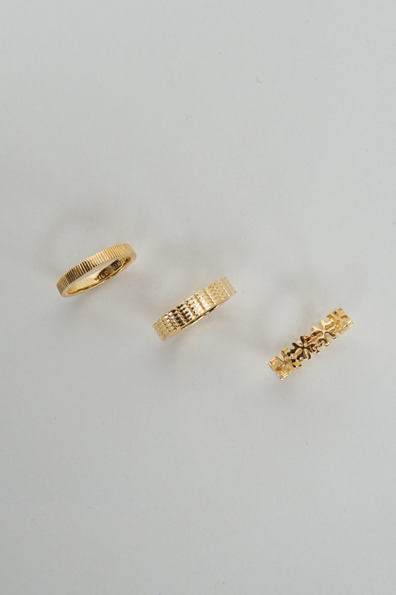 Clover club index ring gold plated