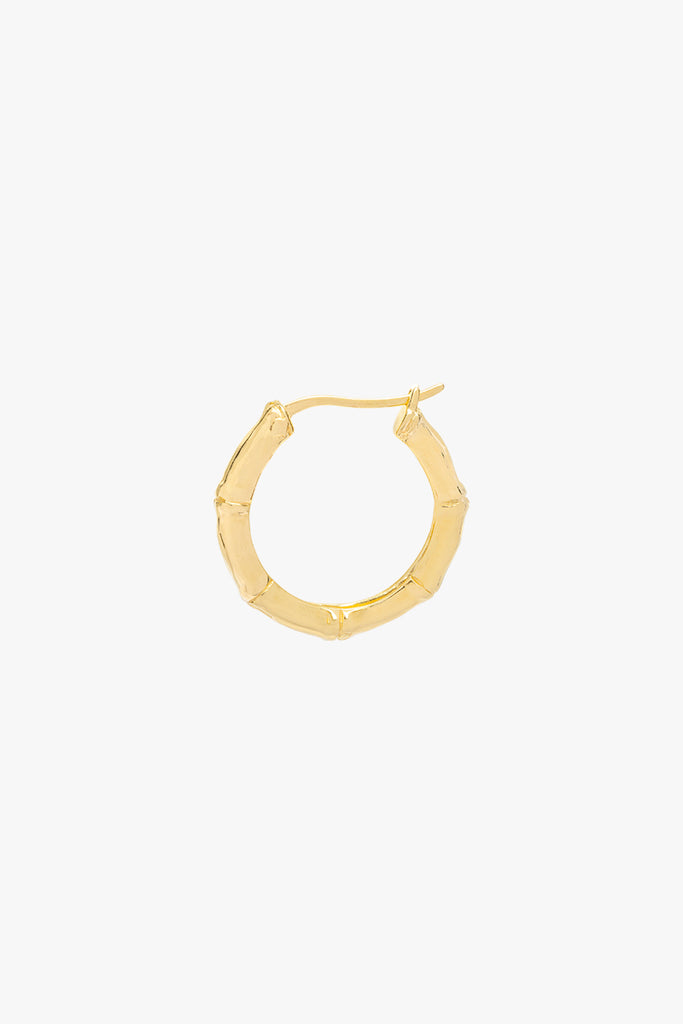 Small bamboo hoop gold plated - Main Image