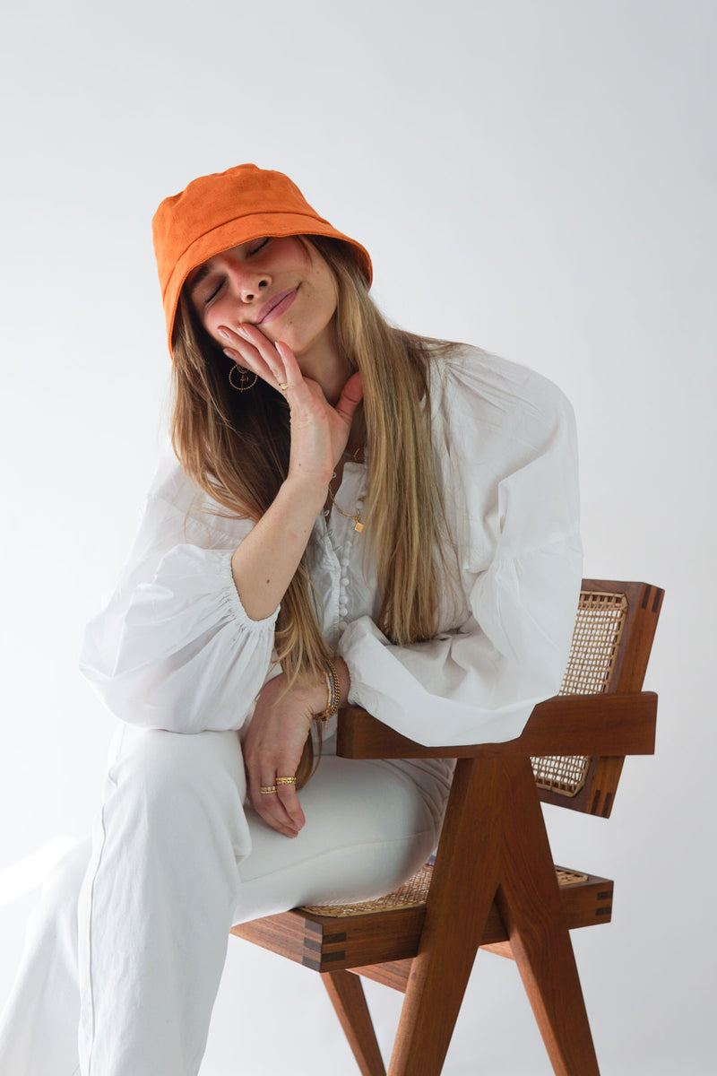 Tangerine bucket hat