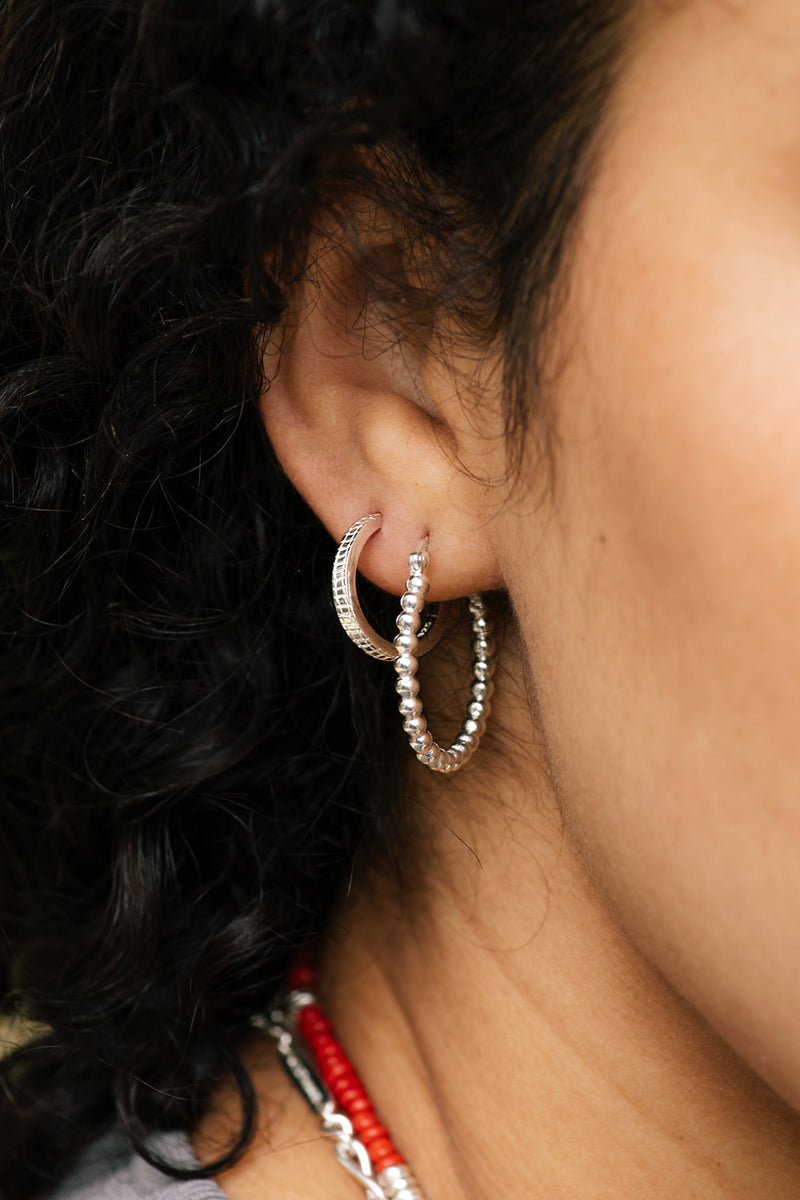 Dots hoop silver 23mm