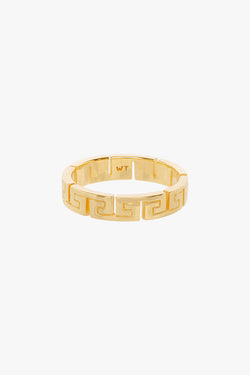 Meander ring gold plated