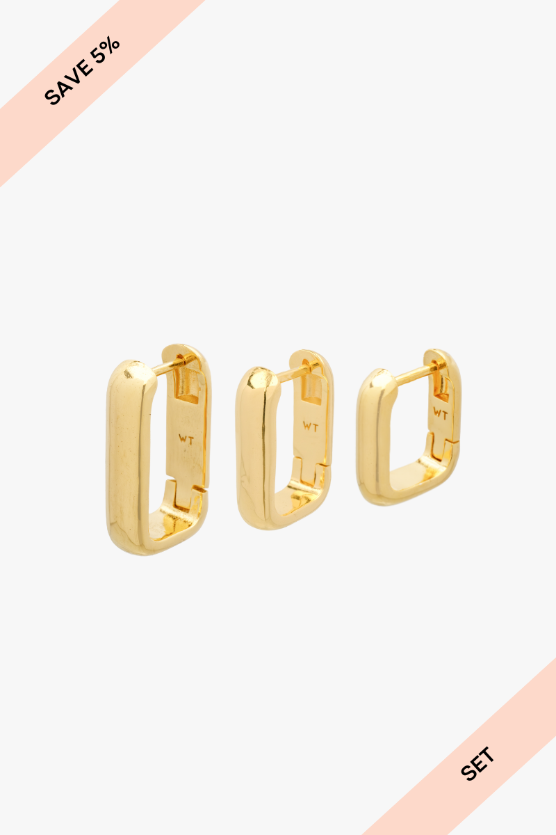 Triple Ovate Set Gold Plated