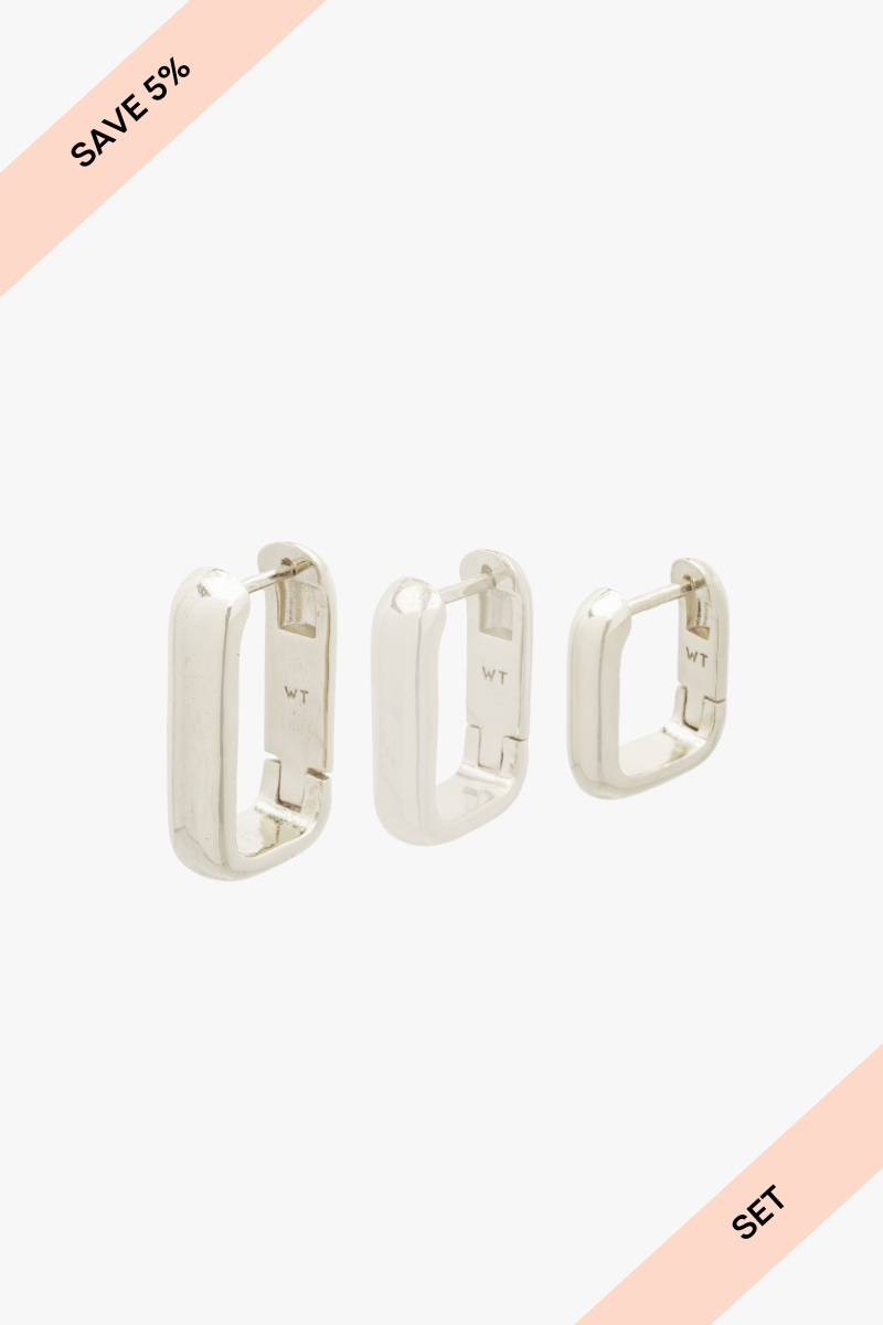 Triple Ovate Set Silver