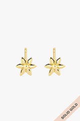 Flower stud 14k solid gold