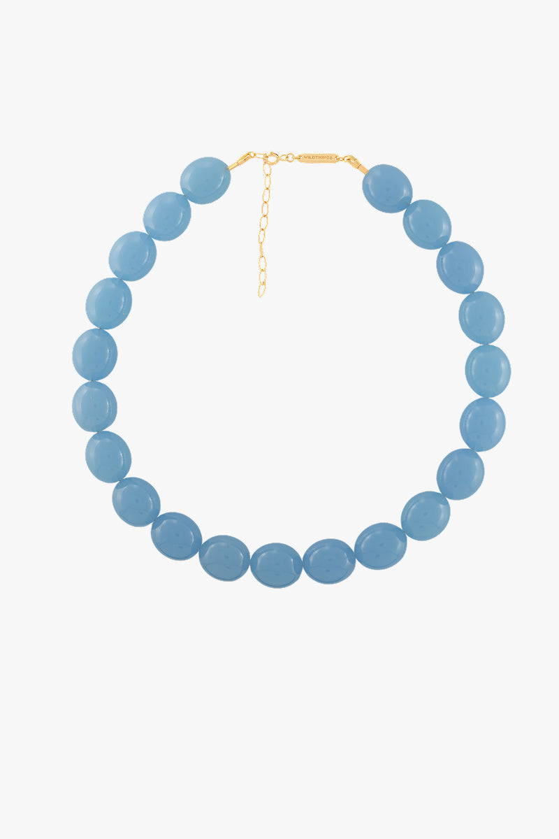 Aqua Do Mar Beaded Necklace Gold Plated