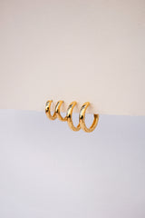 Hammered Huggie Gold Plated (20mm)