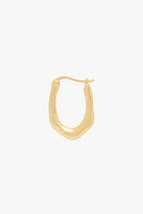 Organic oval hoop gold plated (20mm)