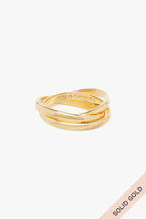 Trinity pinky ring 14k solid gold