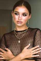 Rolo necklace with clasp gold plated (43cm)