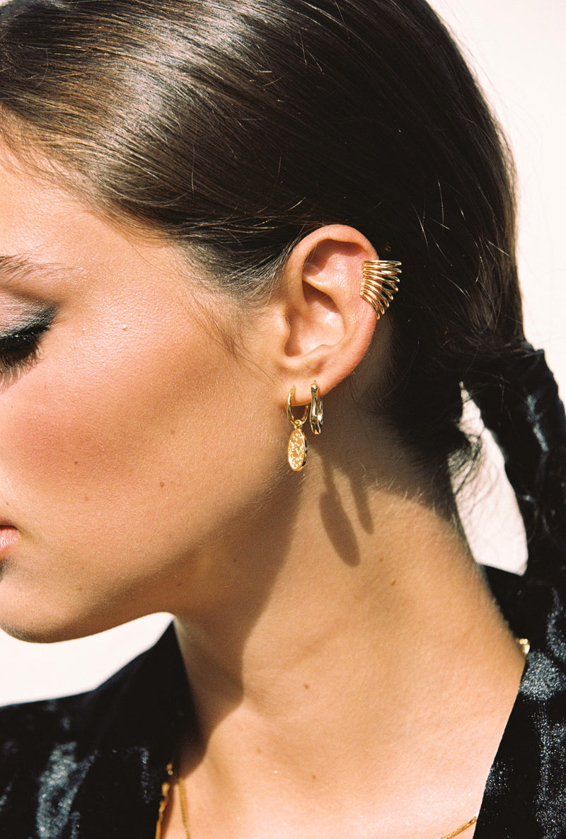 Nomadic stacked cuff gold plated 