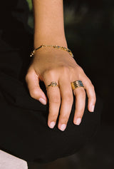 Nomadic stacked ring gold plated