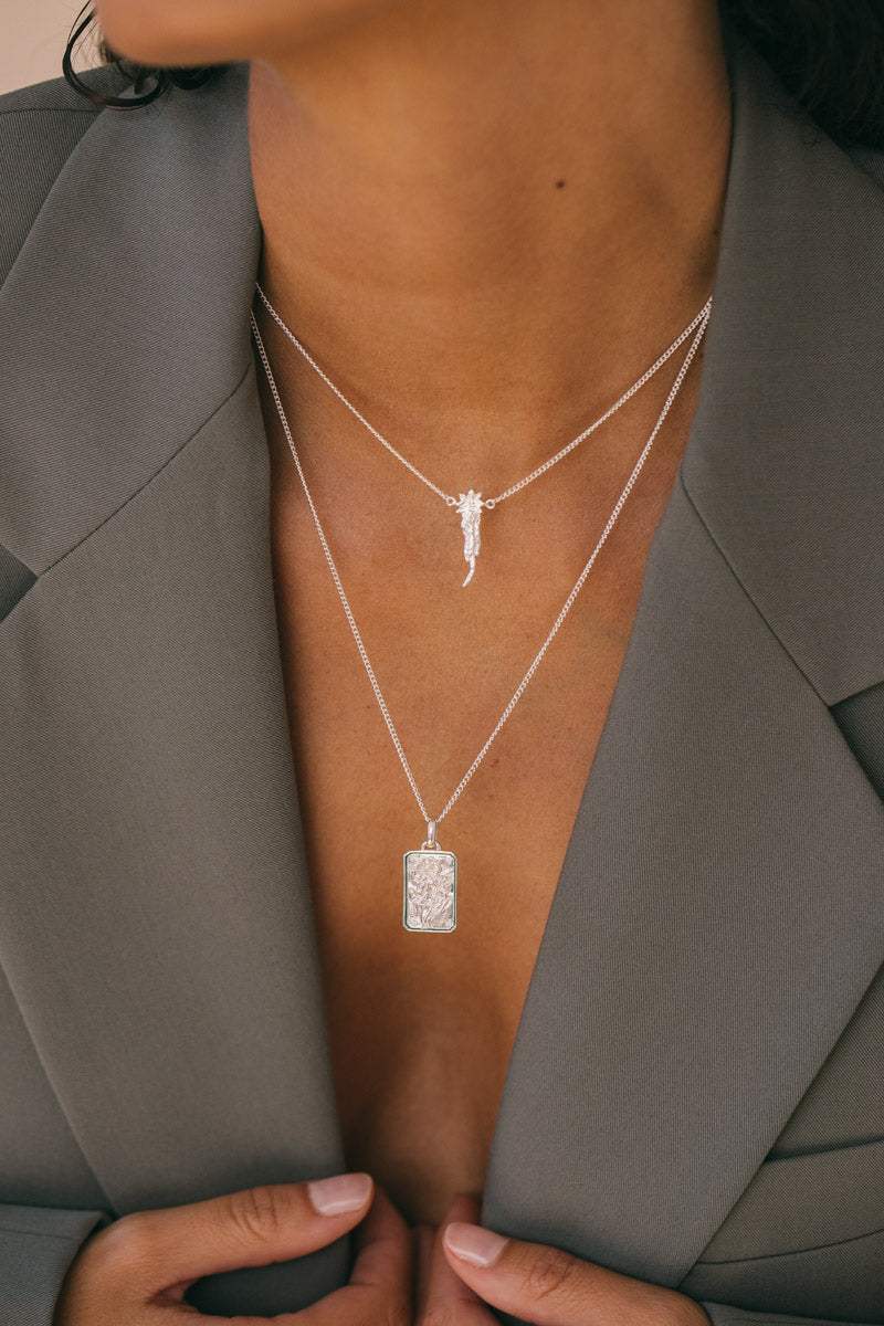 Pétalos necklace silver