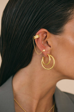 Eclectic ear piece gold plated  