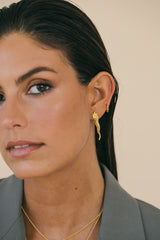 Falling star earring gold plated