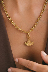 Rolo necklace with clasp gold plated (43cm)