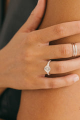 Halo pinky ring silver