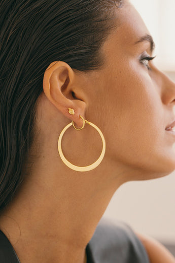 Big gypsy hoop gold plated (45mm)