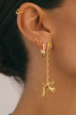 Lucky swallow stud gold plated 