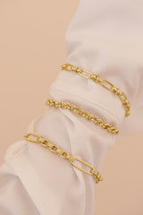 Bold link chain bracelet gold plated