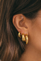Statement chunky hoop gold plated (25mm)