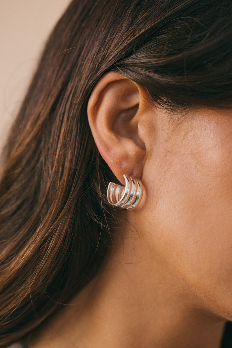 Bold soul triple hoop silver 