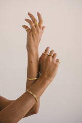 Nomadic stacked ring gold plated