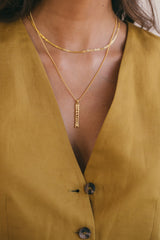 Lunar phases necklace gold plated