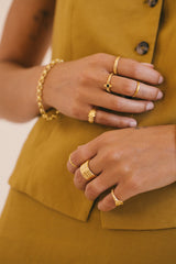 Nomadic stacked ring gold plated