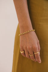 Wanderlust hammered ring gold plated