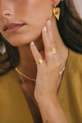 Halo pinky ring gold plated