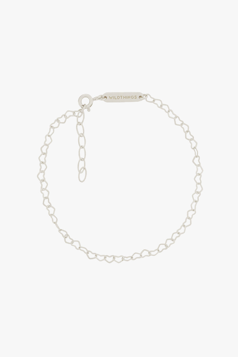 Heart Chain Bracelet Silver