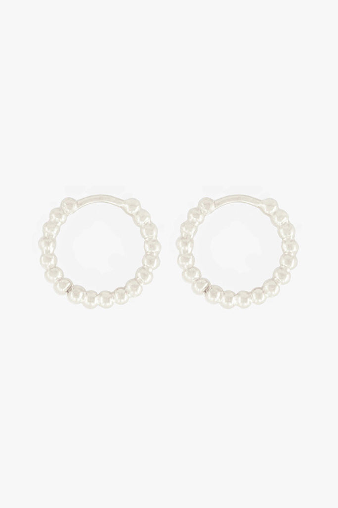 Small Dots Hoop Silver (15mm)