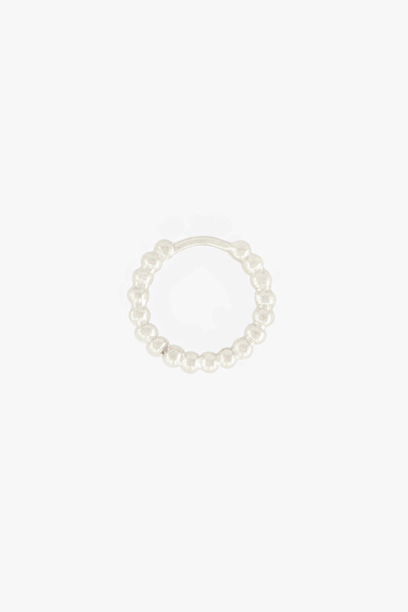 Small Dots Hoop Silver (15mm)