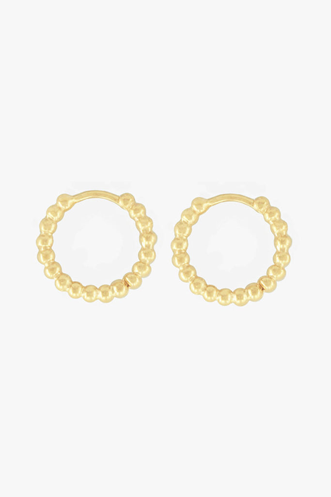 Small Dots Hoop Gold Plated (15mm)