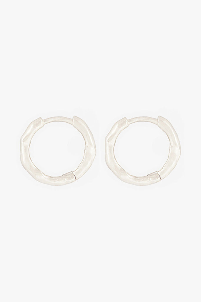 Hammered Hoop Silver (15mm)