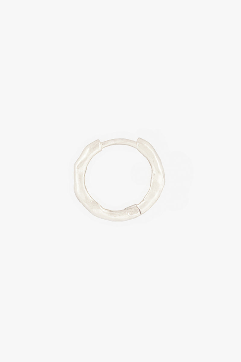 Hammered Hoop Silver (15mm)